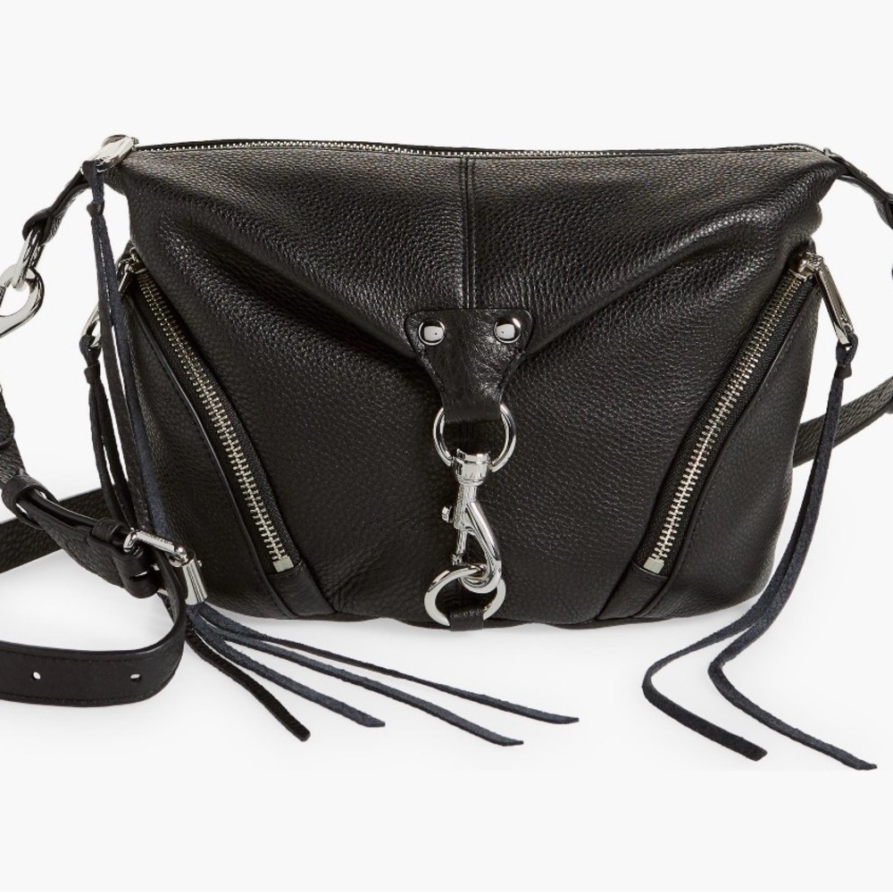 Rebecca Minkoff Black Crossbody Bag with Silver Accents